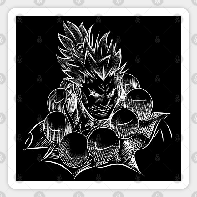 dark akuma, the shadow warrior Sticker by jorge_lebeau